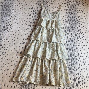 Floral Tiered Dress with Spaghetti Straps